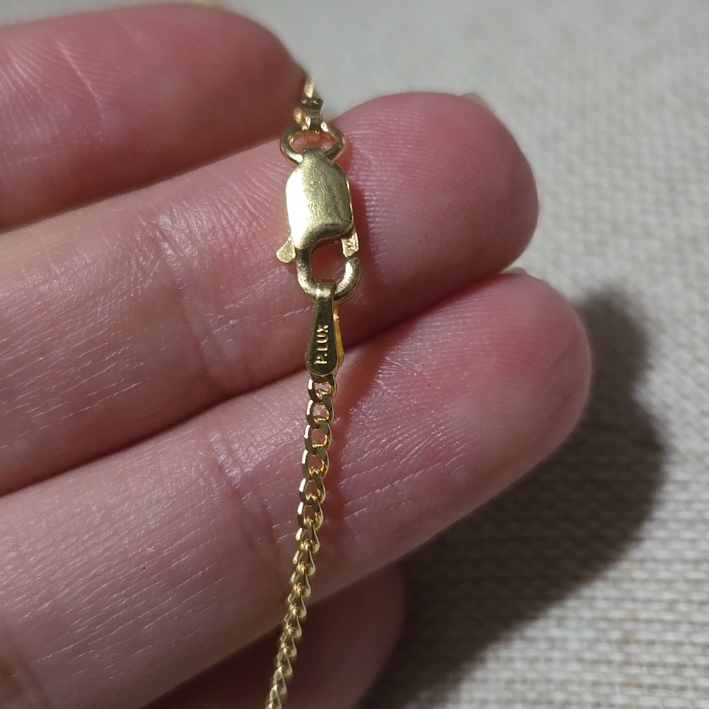 18k Gold Over SS925 Cuban Link Necklace - Picture 6 of 8